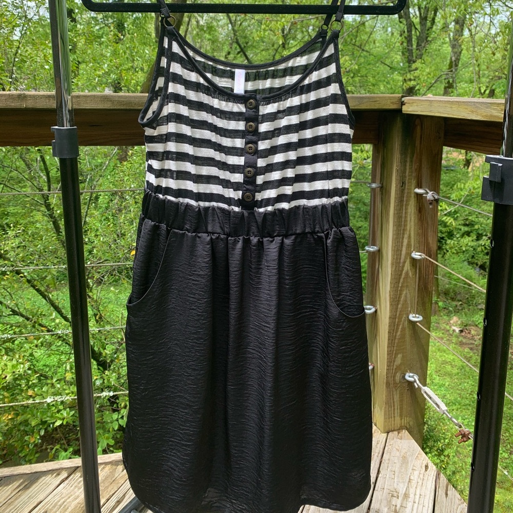 Black and White Striped Dress